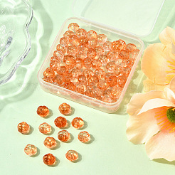 100Pcs Autumn Theme Transparent Glass Beads&nbsp;GLAA-SP0001-53
