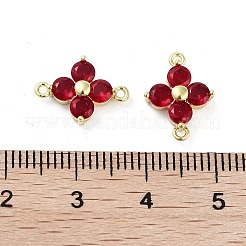 Rack Plating Brass Pave Cubic Zirconia Connector Charms&nbsp;KK-H474-20G-04