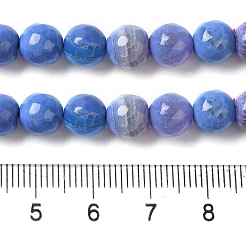 Dyed & Heated Natural Fire Crackle Agate Beads Strands&nbsp;G-P539-B01-03