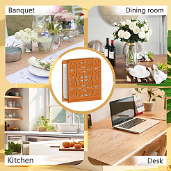 Poplar Plywood Napkin Holder&nbsp;AJEW-WH0731-002