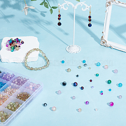 1360Pcs 8 Colors 3 Sizes Spray Painted Crackle Glass Beads&nbsp;CCG-PA0001-03