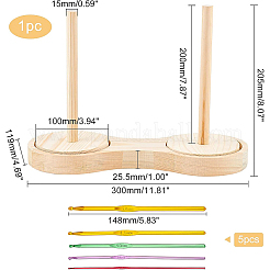 1 Set Rotatable Wooden Yarn Skein Spinner&nbsp;DIY-BC0005-79