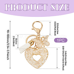 Heart with Butterfly Resin Keychains&nbsp;KEYC-TADJ0001-01D