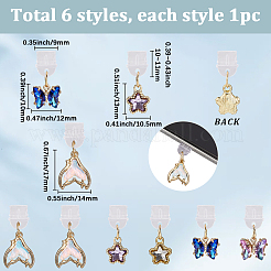 6Pcs 6 Styles Plastic Mobile Dustproof Plugs&nbsp;HJEW-SC00170