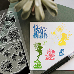 Flower PVC Stamps&nbsp;DIY-WH0582-0038
