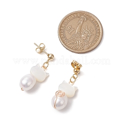 304 Stainless Steel Dangle Stud Earrings&nbsp;EJEW-TA00597