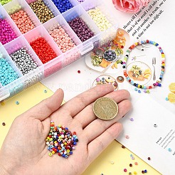 DIY 8/0 Glass Seed Beads Stretch Bracelet Making Kits&nbsp;DIY-YW0001-95