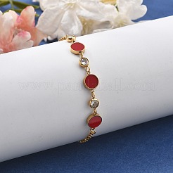 Ion Plating(IP) 304 Stainless Steel Link Bracelets&nbsp;BJEW-P345-10G-02