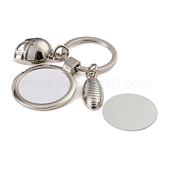 Rugby Alloy Sublimation Blanks Keychains&nbsp;AL-CBAF9A1-02P-03
