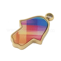 304 Stainless Steel Enamel Pendants&nbsp;STAS-P377-11G-A
