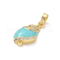 Brass Enamel Pendants&nbsp;RB-CBA2CEF-02G-03