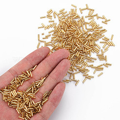 Plated Glass Bugle Beads&nbsp;SEED-S046-01B-22B