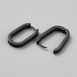 316 Stainless Steel Oval Hoop Earrings&nbsp;EJEW-WH0015-138B-EB