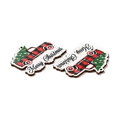 Single Face Christmas Printed Wood Big Pendants&nbsp;WOOD-D025-25