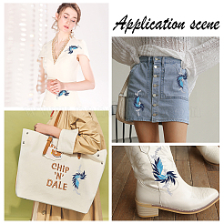 4Pcs 2 Style Leaf Computerized Embroidery Cloth Iron on/Sew on Patches&nbsp;DIY-GF0005-33C