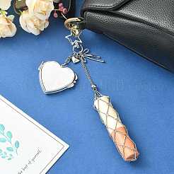 Stainless Steel Portable Lipstick Pouch Pendant Decorations&nbsp;HJEW-FS00109