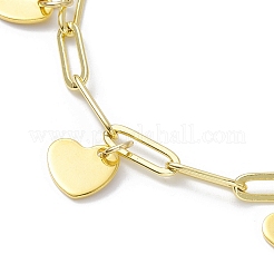 Golden 304 Stainless Steel Charm Bracelets with Brass Paperclip Chains&nbsp;BJEW-JB10031-04
