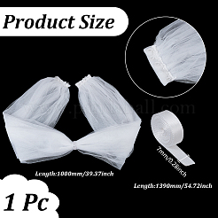 1Pc Detachable Tulle Polyester Shawls&nbsp;AJEW-GA0008-20A
