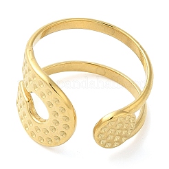 304 Stainless Steel Double Layer Open Cuff Ring for Women&nbsp;RJEW-I098-27G