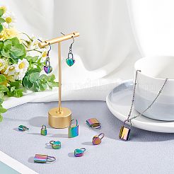 16Pcs 4 Style 201 & 304 Stainless Steel Pendants&nbsp;STAS-AR0001-42