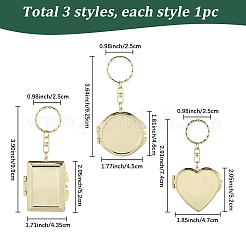 3Pcs 3 Styles Iron Keychains&nbsp;KEYC-SC0001-98G