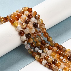Natural Striped Agate/Banded Agate Beads Strands&nbsp;G-A246-8mm-10