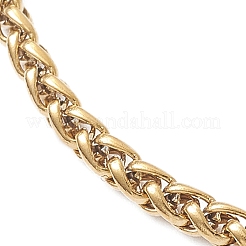 7Pcs 304 Stainless Steel Curb Chains & Water Wave Chains & Cable Chains & Figaro Chains & Wheat Chains Chain Bracelets Set for Women&nbsp;BJEW-JB12915