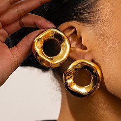 304 Stainless Steel Stud Earrings&nbsp;EJEW-C183-02G