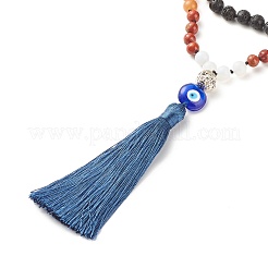 Gemstone Mala Beads Necklace&nbsp;NJEW-JN03814