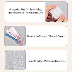 20Pcs Transparent Blank Acrylic Bookmarks Kits&nbsp;DIY-CP0012-45