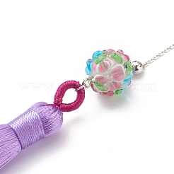 Metal Bookmark Gift with Polyester Tassel Big Pendant Decorations&nbsp;AJEW-JK00167-02