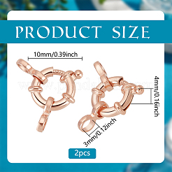 2Pcs 925 Sterling Silver Spring Ring Clasps&nbsp;FIND-PH0022-63RG