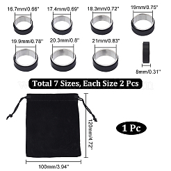 14Pcs 7 Size 304 Stainless Steel Plain Rotating Finger Rings Set&nbsp;RJEW-UN0002-68EB