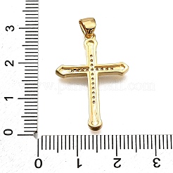 Brass Micro Pave Cubic Zirconia Pendants&nbsp;KK-Z100-42G-02