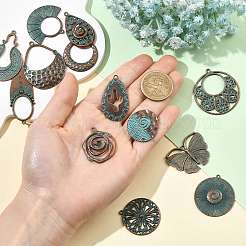 13Pcs Tibetan Style Alloy Pendants&nbsp;FIND-FS0005-17
