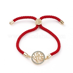 Adjustable Nylon Twisted Cord Slider Bracelets&nbsp;BJEW-JB05857
