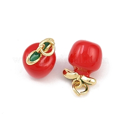 Brass Enamel Pendants&nbsp;KK-L251-26G