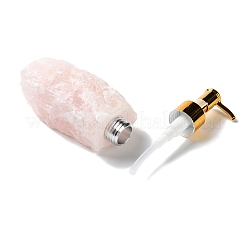 Raw Natural Rose Quartz Pump Press Bottles&nbsp;G-B131-02B