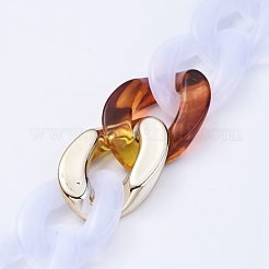 Transparent Acrylic Handmade Curb Chain&nbsp;AJEW-JB00548-05
