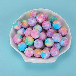 Printed Round Silicone Focal Beads&nbsp;SI-JX0056A-31