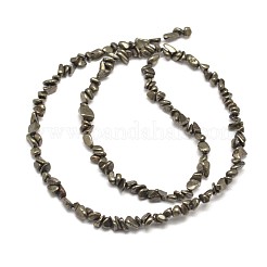 Natural Pyrite Nuggets Beads Strands&nbsp;G-I125-80