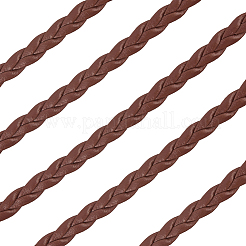 5M 3-Ply PU Leather Braided Cord&nbsp;LC-GF0001-12B