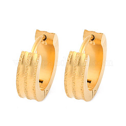 Sand Flash 304 Stainless Steel Hoop Earrings for Women&nbsp;EJEW-M001-22G