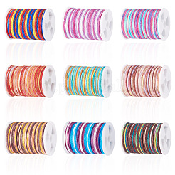 9 Rolls 9 Colors Segment Dyed Polyester Thread&nbsp;NWIR-TA0001-37B