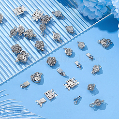 24Pcs 6 Styles Brass Box Clasps&nbsp;KK-ME0001-82