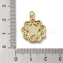 Brass Micro Pave Cubic Zirconia Pendants&nbsp;KK-Q808-31G