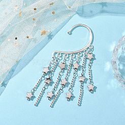 CCB Plastic Star & Alloy Tassel Cuff Earrings for Women&nbsp;EJEW-JE06122