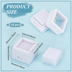 Square Plastic Loose Diamond Storage Boxes&nbsp;CON-WH0095-49A