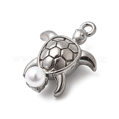 304 Stainless Steel & ABS Plastic Pearl Pendants&nbsp;STAS-G369-04P-01