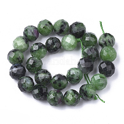 Natural Ruby in Zoisite Beads Strands&nbsp;X-G-S345-8mm-003